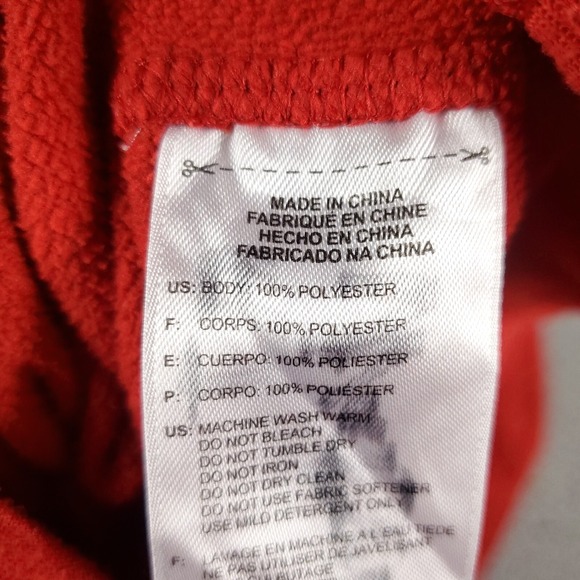 Adidas Red Casual Long Sleeve Pullover Sweater Sweatshirt Hoodie Size Medium - Picture 9 of 10